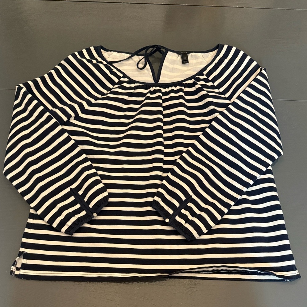 J. Crew navy stripe top